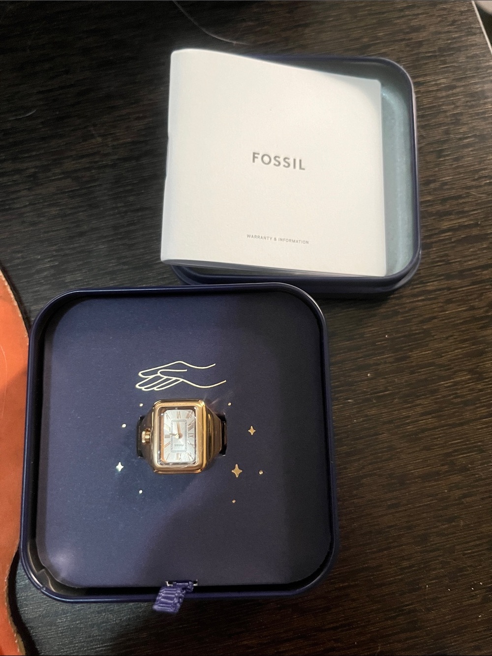 Fossil Gold Watch Ring - New in box